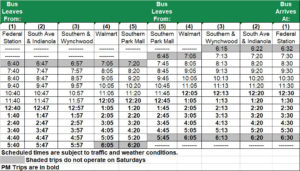 Route #5 South | Western Reserve Transit Authority: WRTA